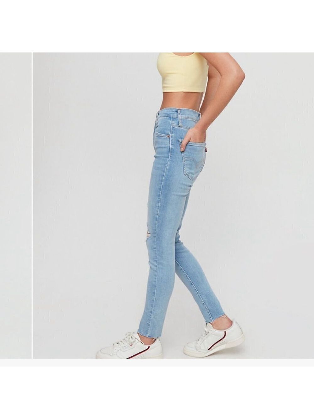 LEVI’S PREMIUM women’s Mile High skinny distressed jeans 5 pockets size 28